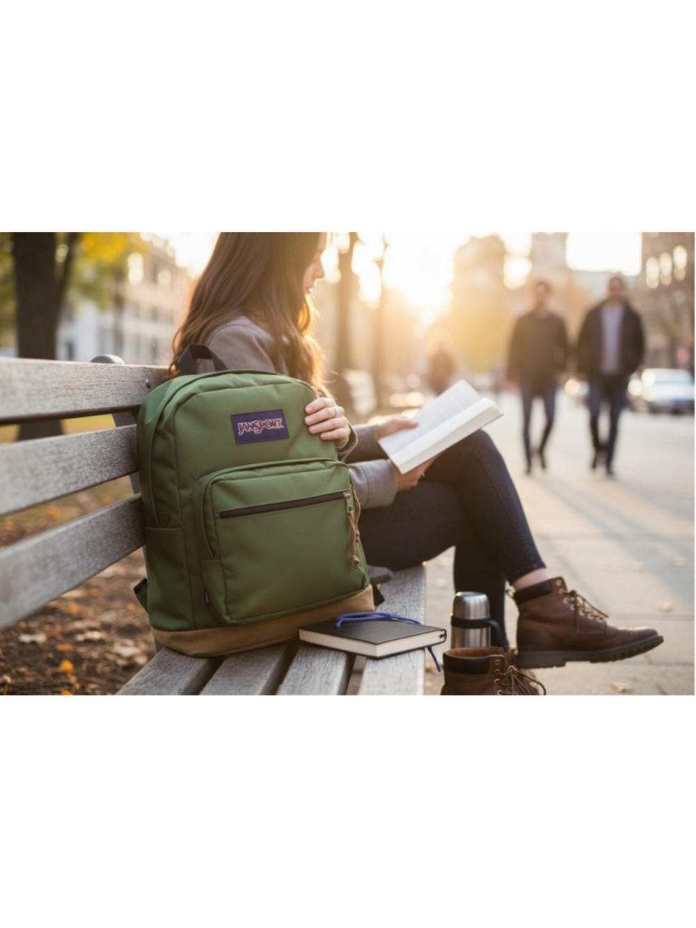 Women's JanSport right pack backpack One Size cargo Green and Brown